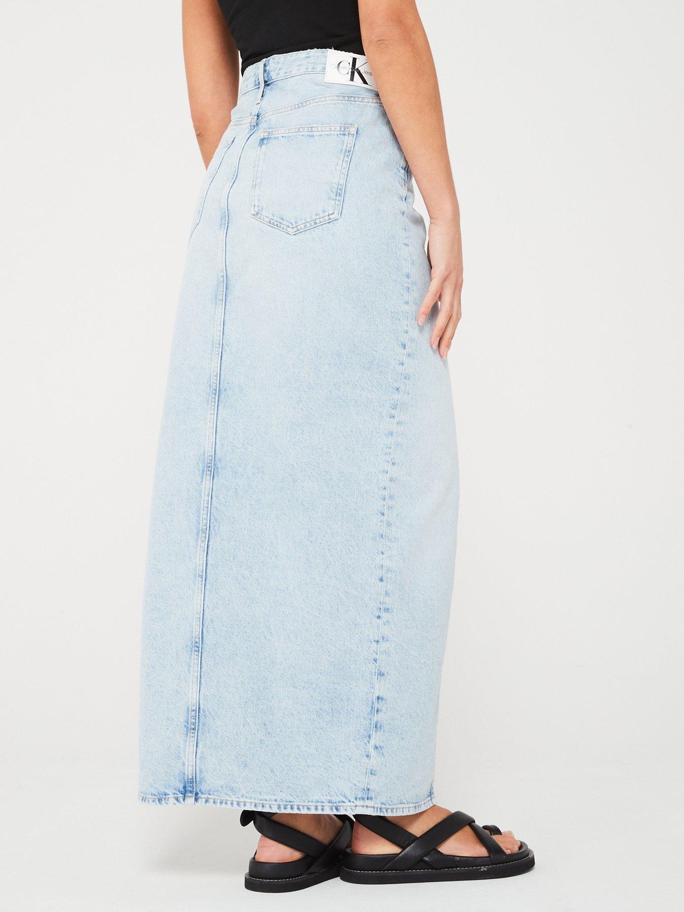 calvin-klein-jeans-denim-maxi-skirt-bluestillFront