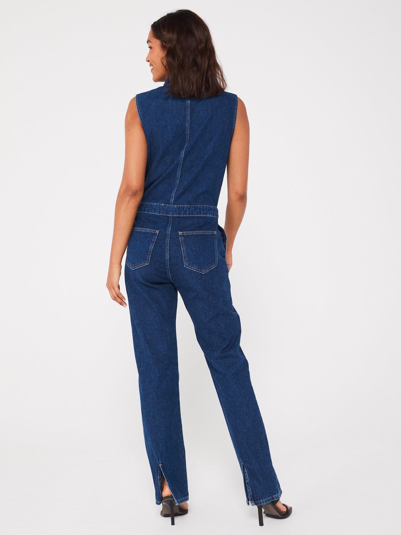 calvin-klein-jeans-zip-through-jumpsuit-bluestillFront