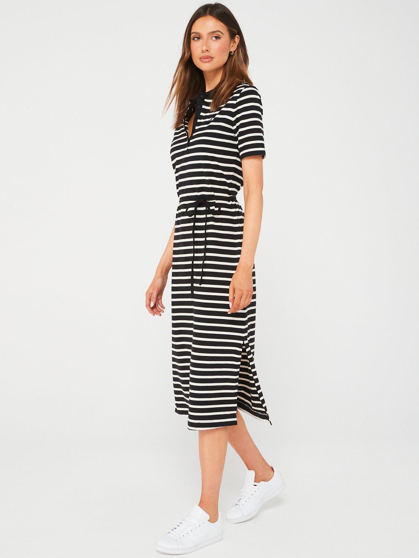 tommy-hilfiger-striped-polo-midi-dress-blackback