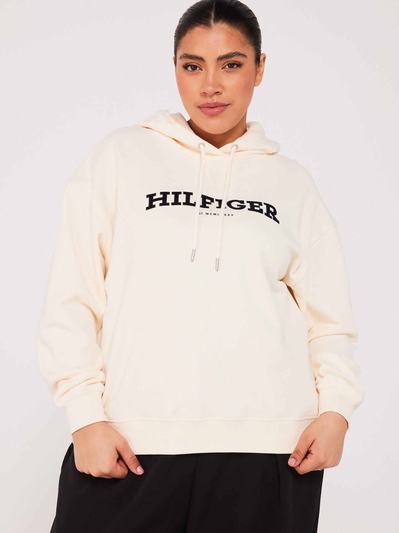 tommy-hilfiger-plus-size-monotype-varisty-hoodie-beigefront