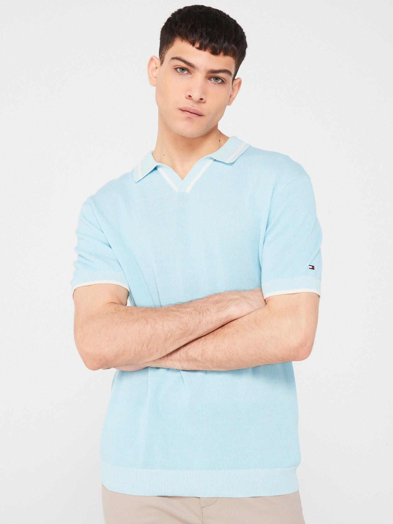 tommy-hilfiger-linen-blend-revere-collar-polo-shirt-blue