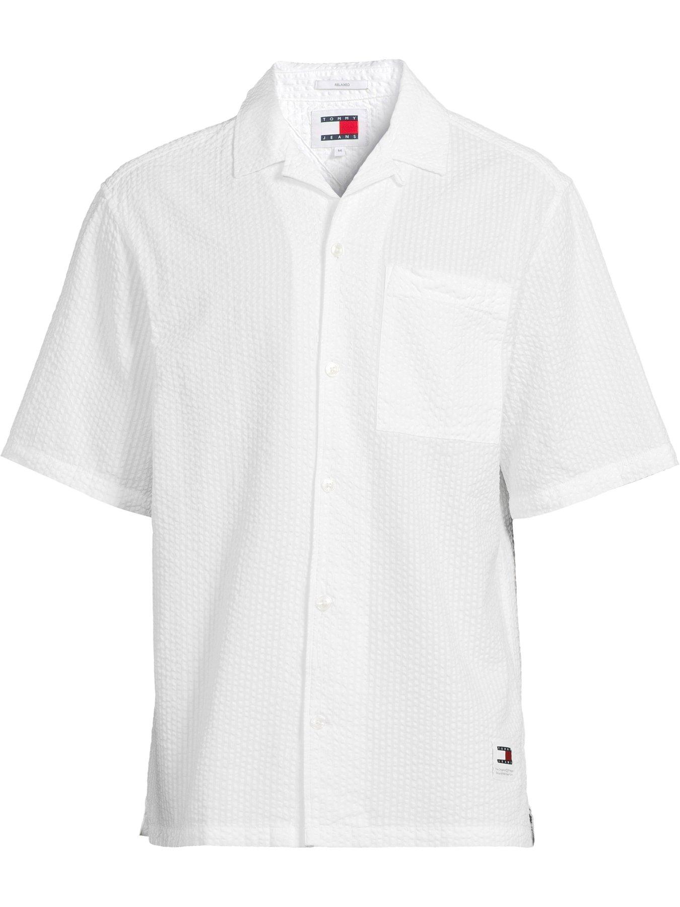 tommy-jeans-seersucker-short-sleeve-shirt-whiteoutfit