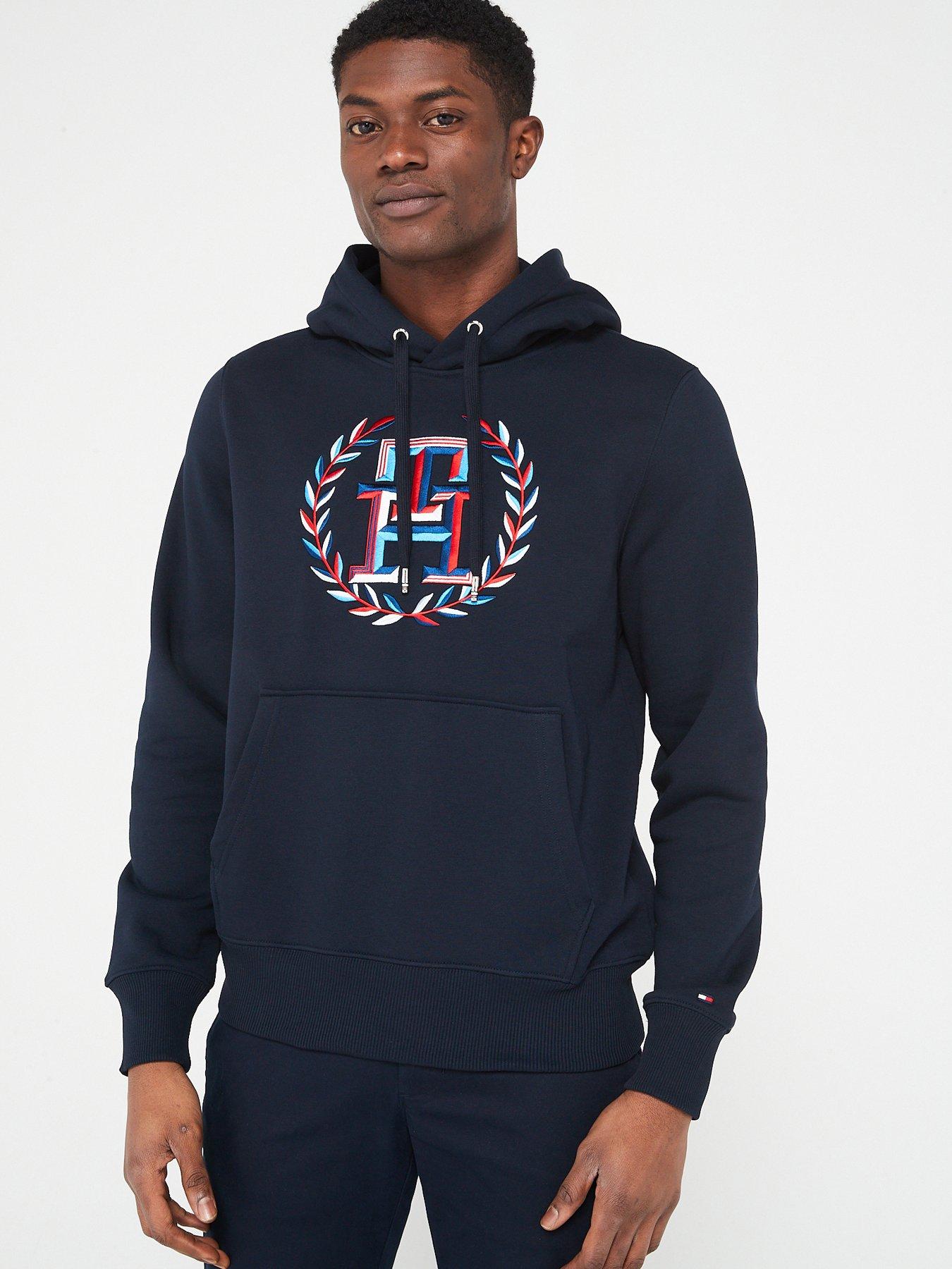 Tommy hilfiger hoodie navy blue hotsell