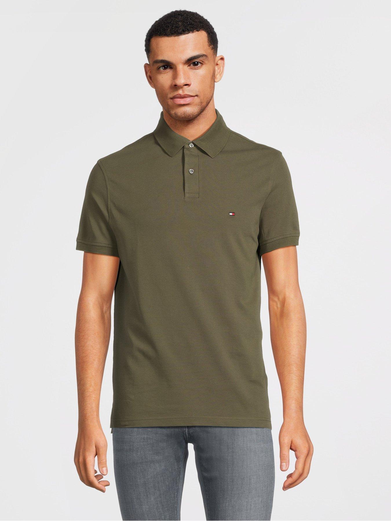 Image 1 of 5 of Tommy Hilfiger 1985 Regular Fit Polo Shirt - Khaki