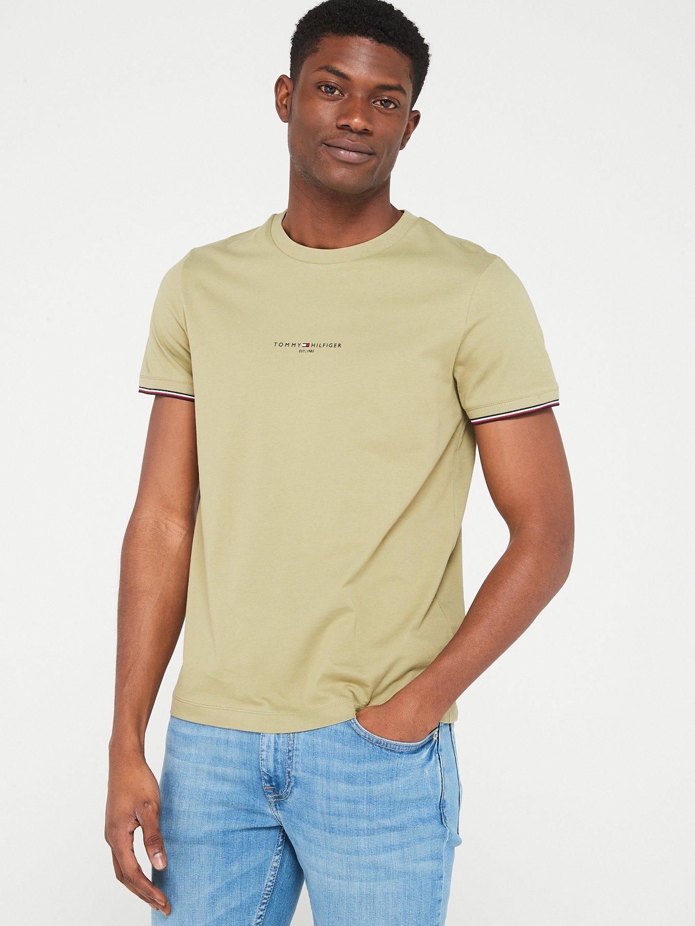 tommy-hilfiger-tommy-logo-tipped-t-shirt-khakinbspfront