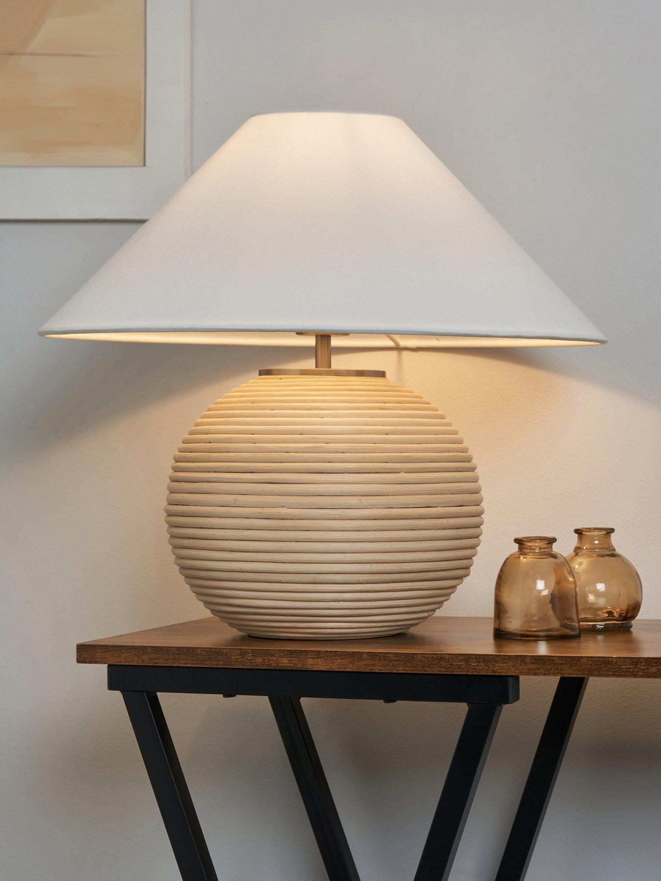 very-home-x-laura-byrnesnbsprattan-table-lamp