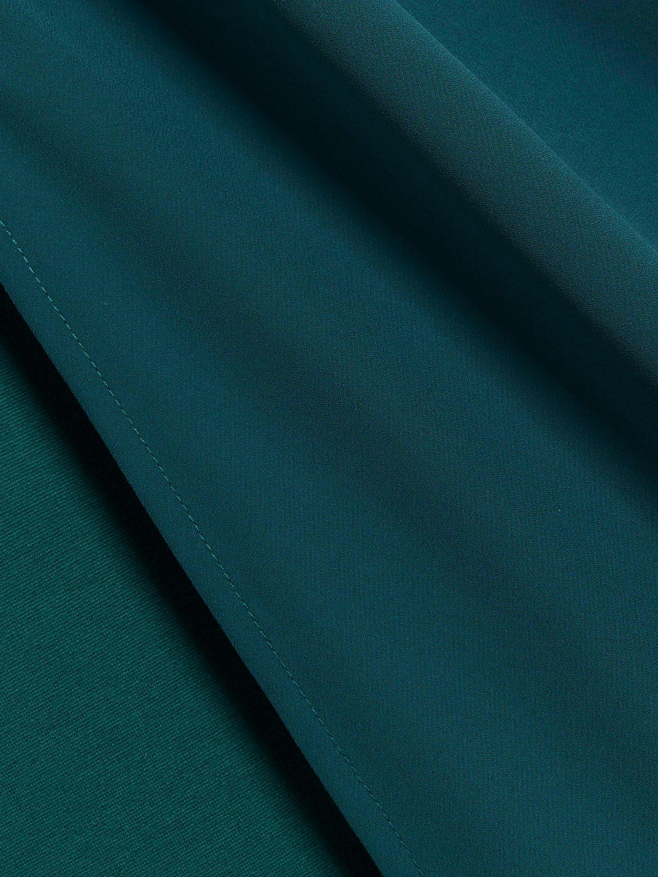 river-island-chiffon-jersey-mini-dress-dark-greendetail