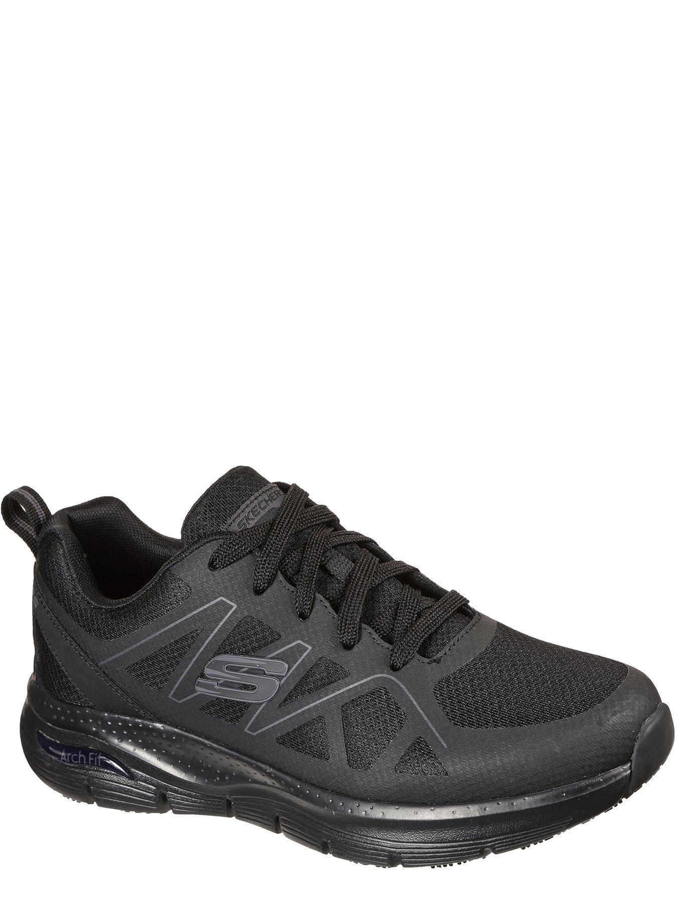 skechers-skechers-arch-fit-slip-resistant-work-trainers-blackstillFront