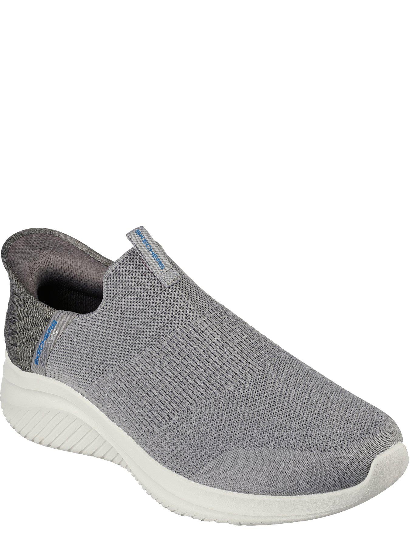 skechers-skechers-slip-ins-ultra-flex-30-stretch-knit-trainers-greystillFront