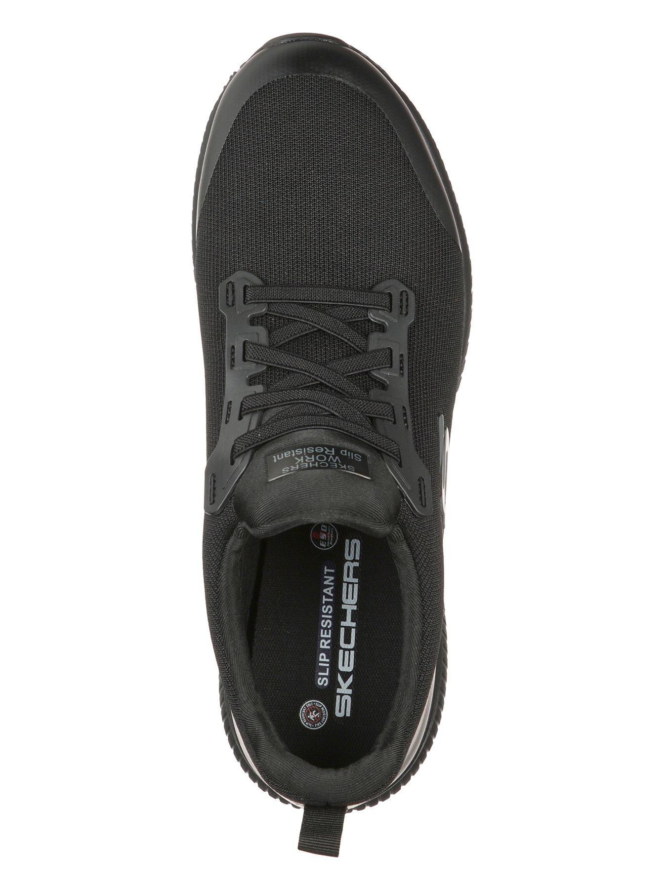 Image 3 of 5 of Skechers Skechers Squad Slip Resistant Work Slip On Trainers - Black
