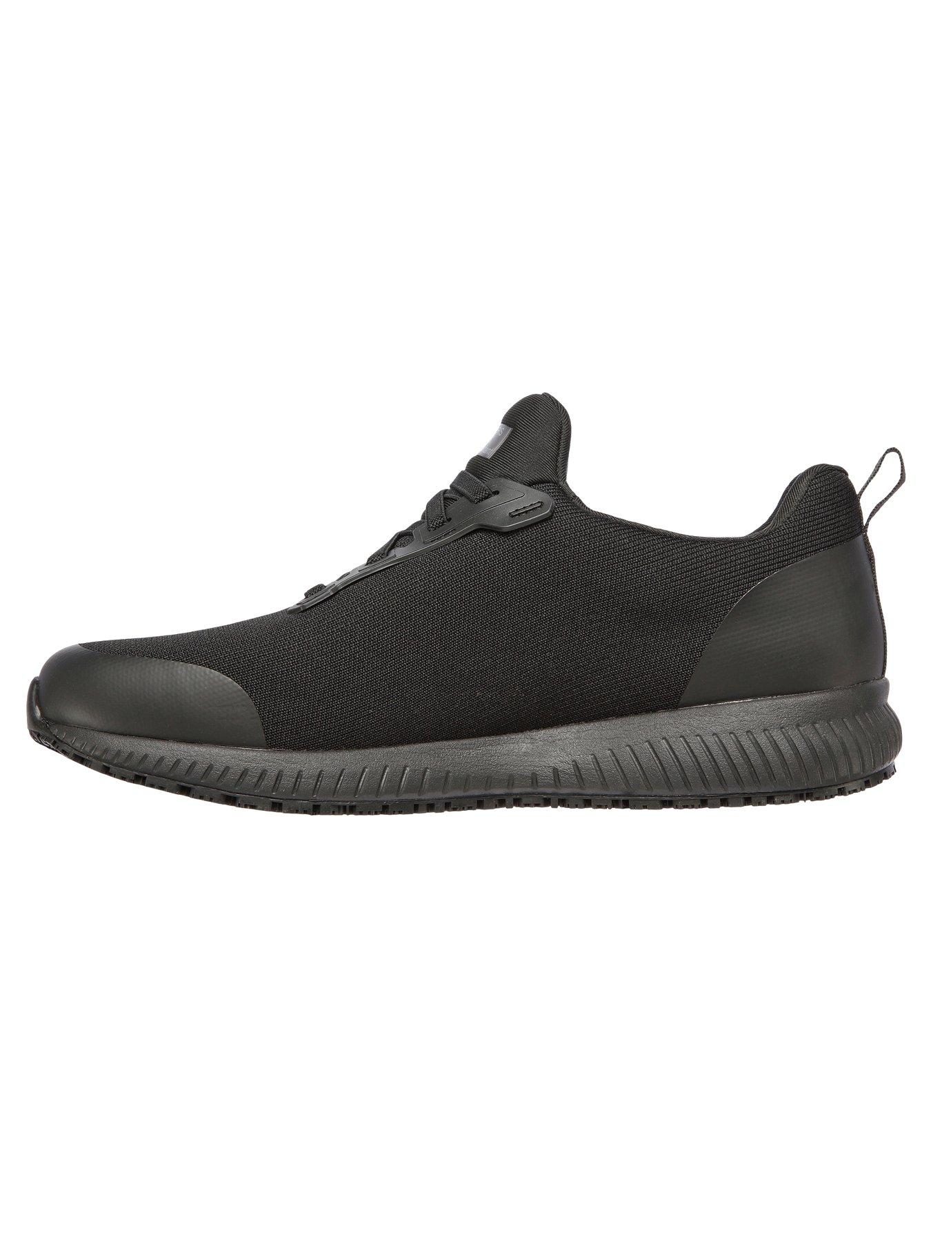 Image 5 of 5 of Skechers Skechers Squad Slip Resistant Work Slip On Trainers - Black