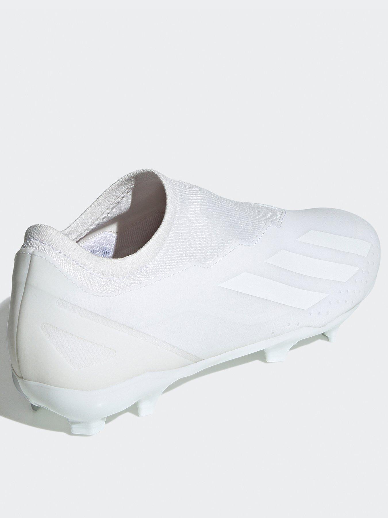 Mens X Crazy Fast .3 Laceless Firm Ground Football Boots white