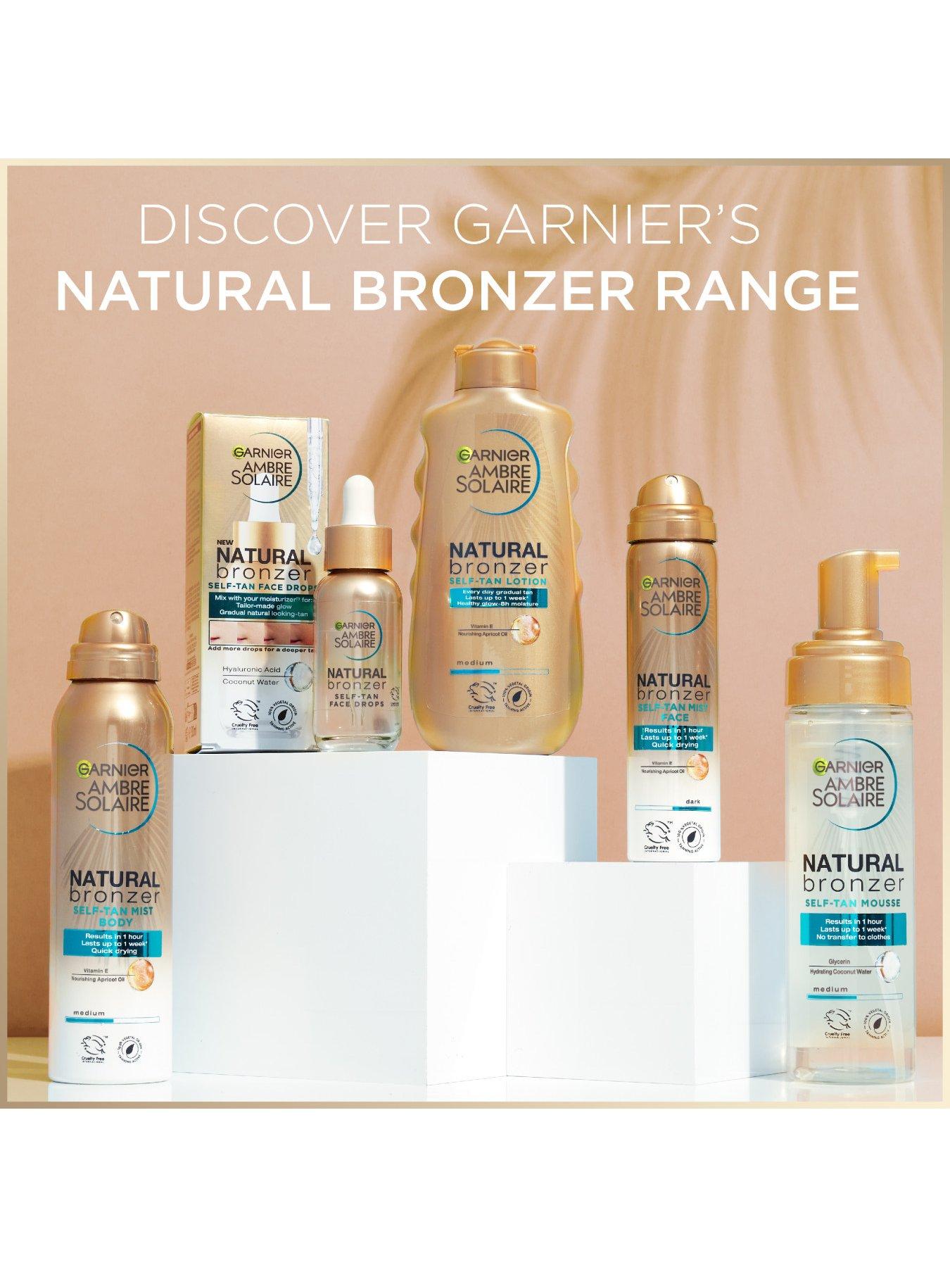Image 5 of 6 of Garnier Ambre Solaire Natural Bronzer Quick Drying Body Self Tan Mist, Dark