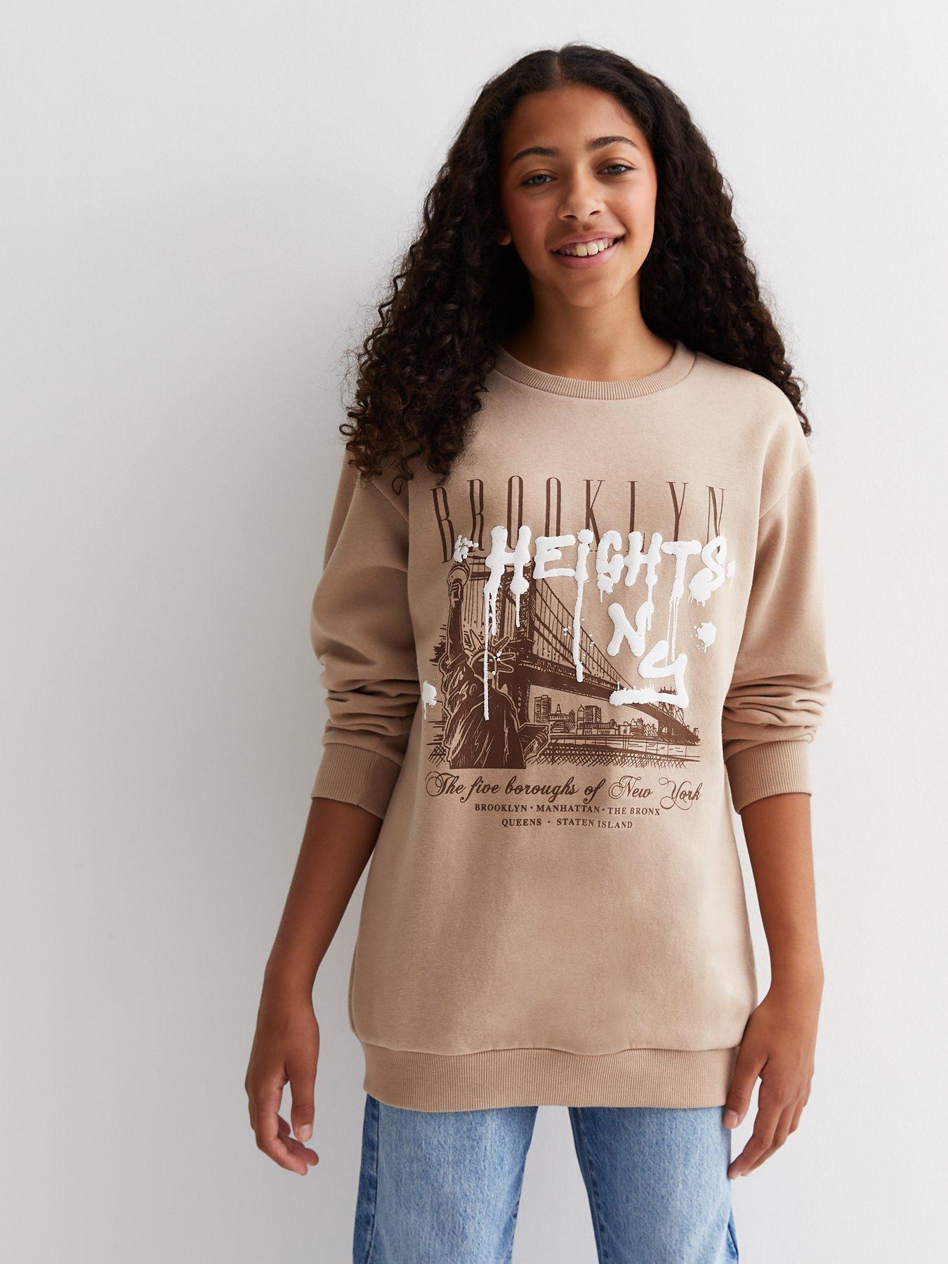 Girls best sale longline sweatshirt