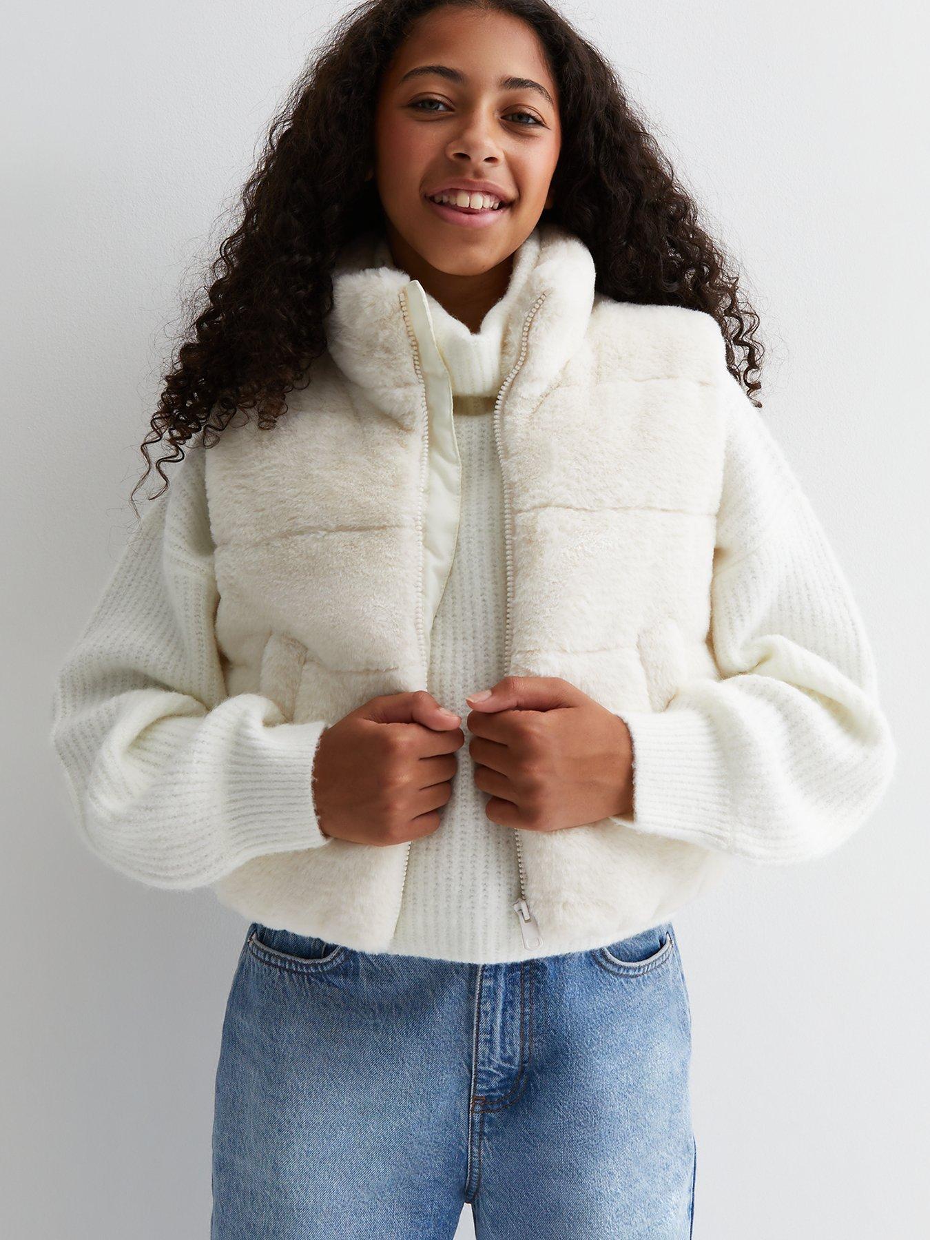 Girls cream gilet store