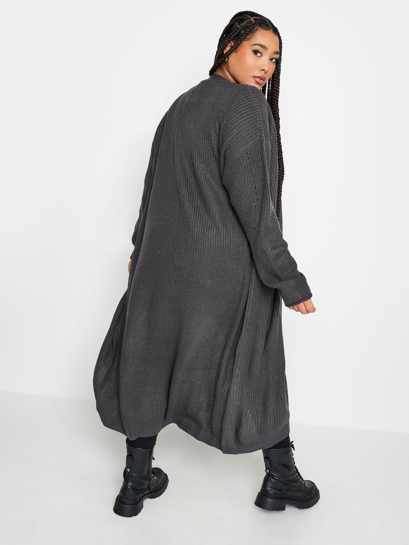 yours-essential-longline-cardigan--nbspgreystillFront