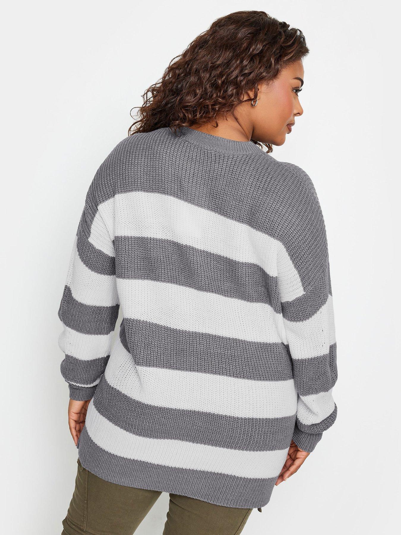 yours-yours-drop-shoulder-jumper-stripe-greystillFront