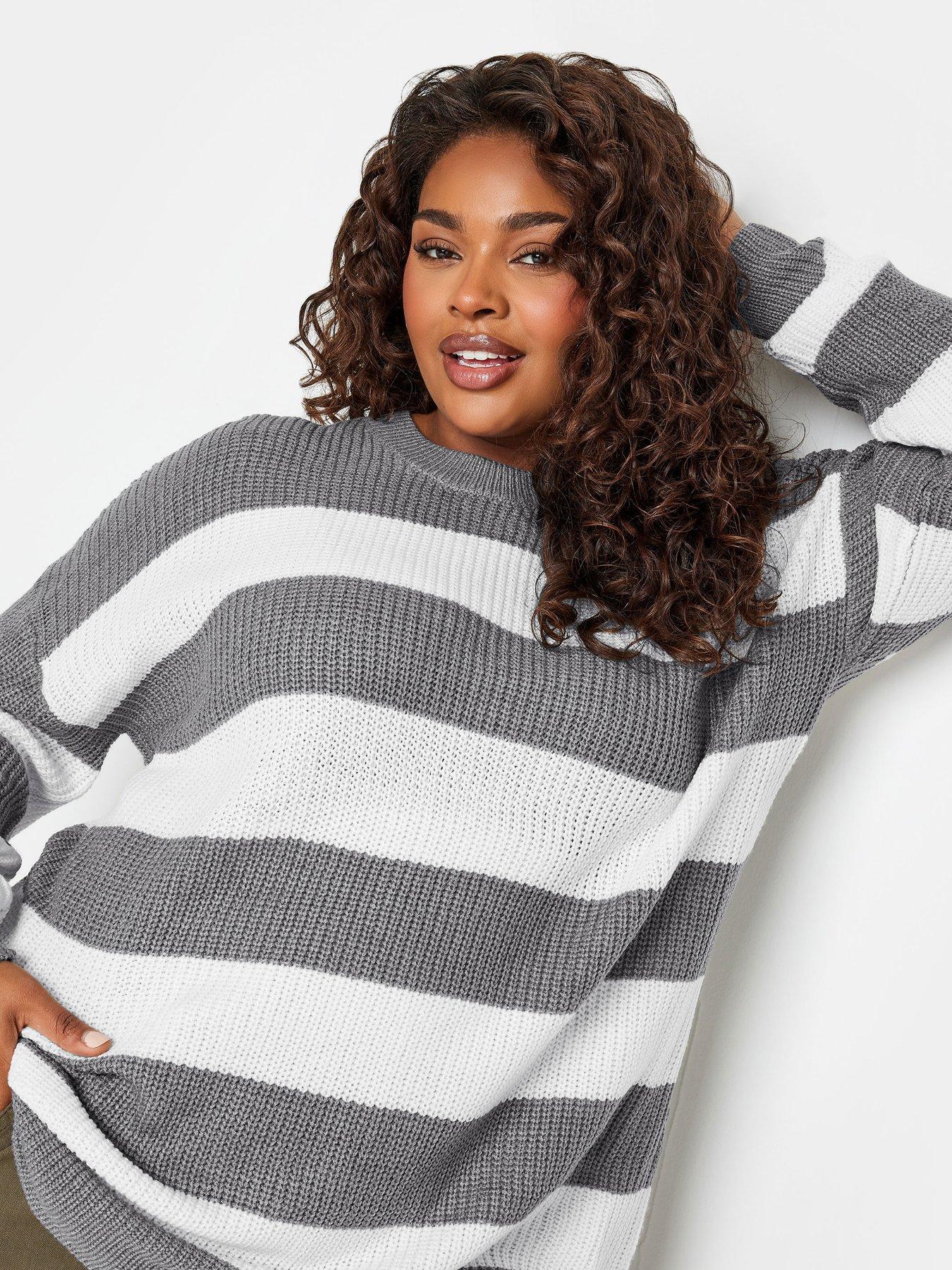 yours-yours-drop-shoulder-jumper-stripe-greyoutfit