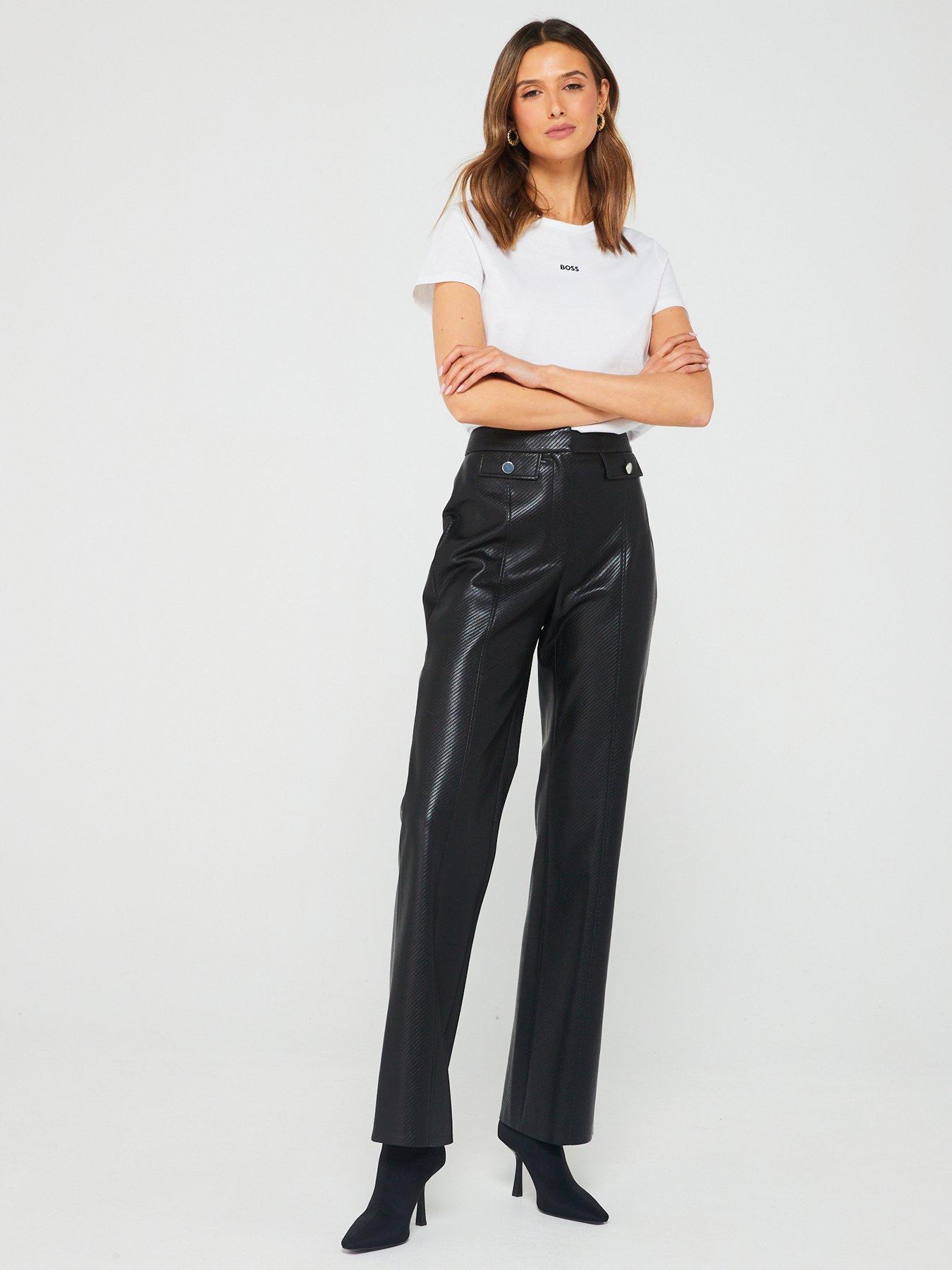 boss-tatawa-coated-bootcut-faux-leather-trouser-blackback