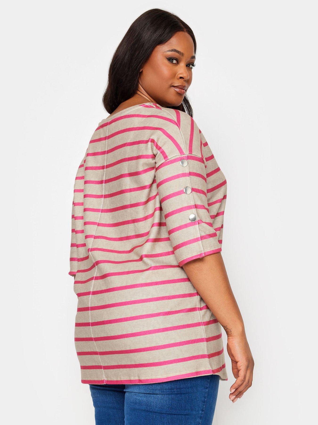 yours-soft-touch-striped-snap-button-sleeve-jumper--nbspnaturalstillFront