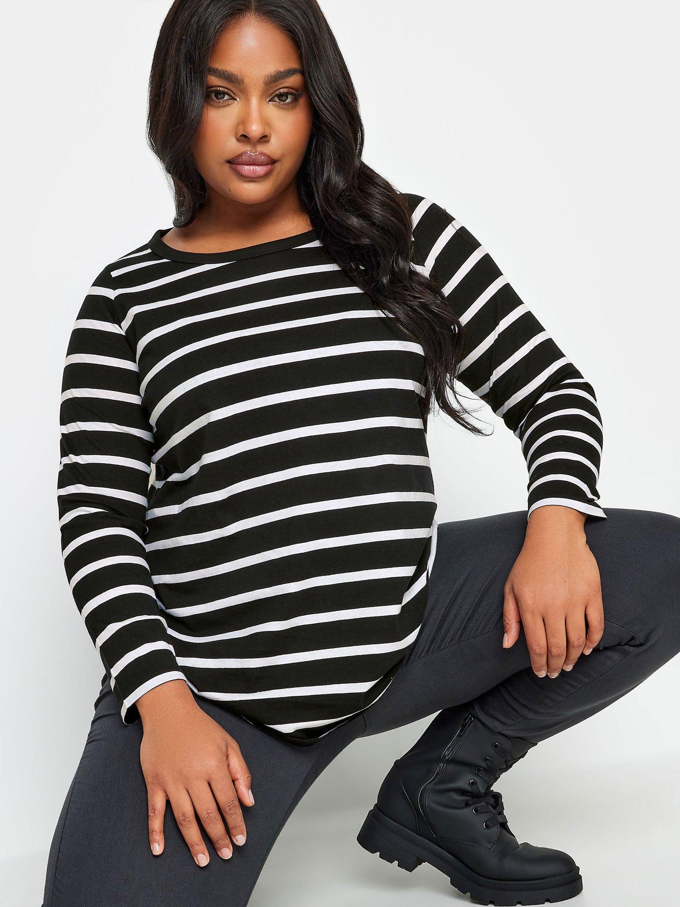 yours-yours-ls-core-basic-t-shirt-stripe-3x1-black-monooutfit