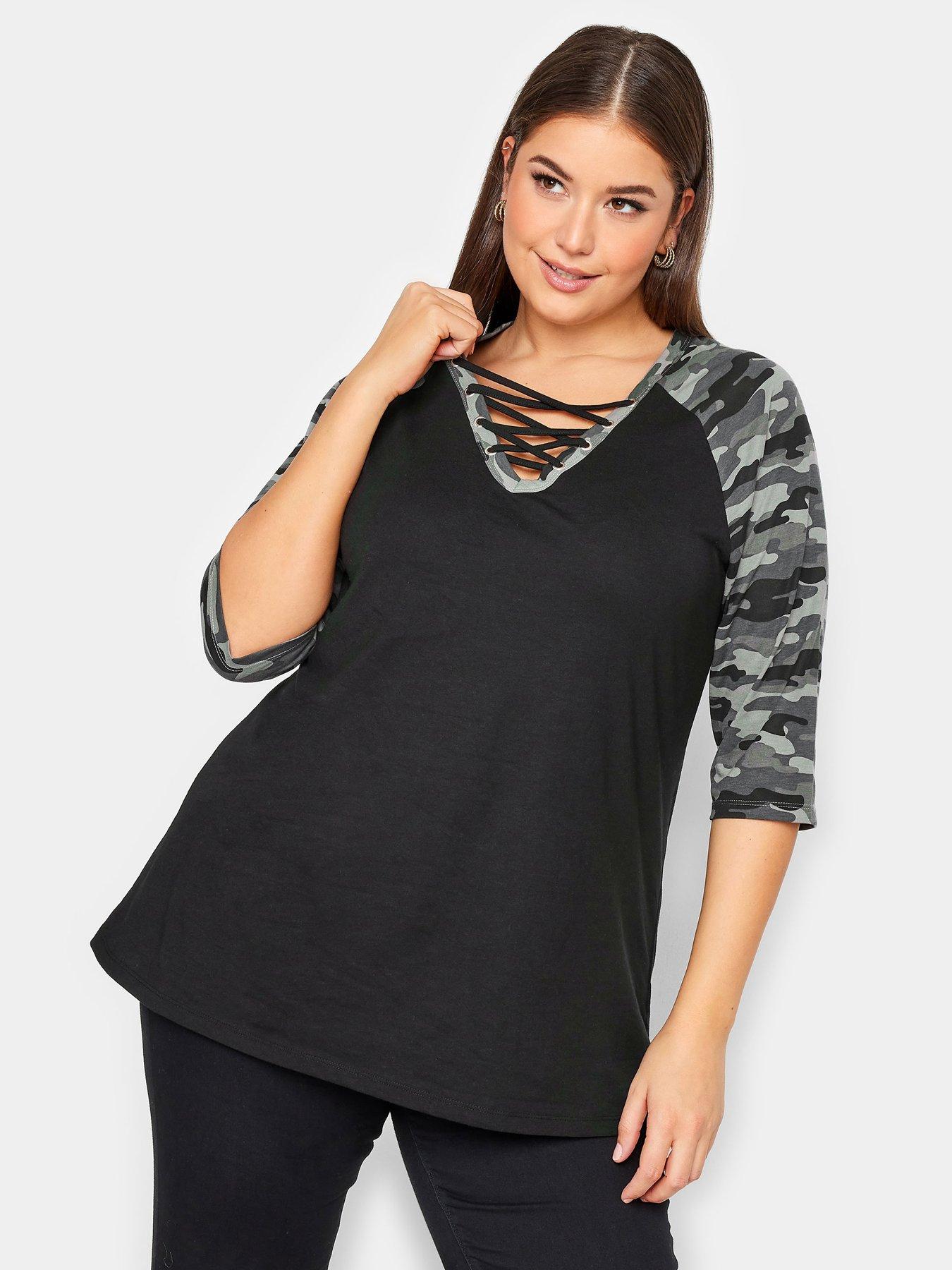 yours-yours-ls-lattice-t-shirt-contrast-sleeve-camo-sleeve-black-body