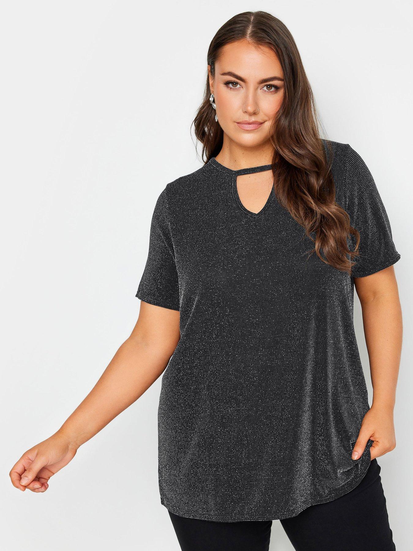 yours-yours-cut-out-neck-tee-black-amp-silver