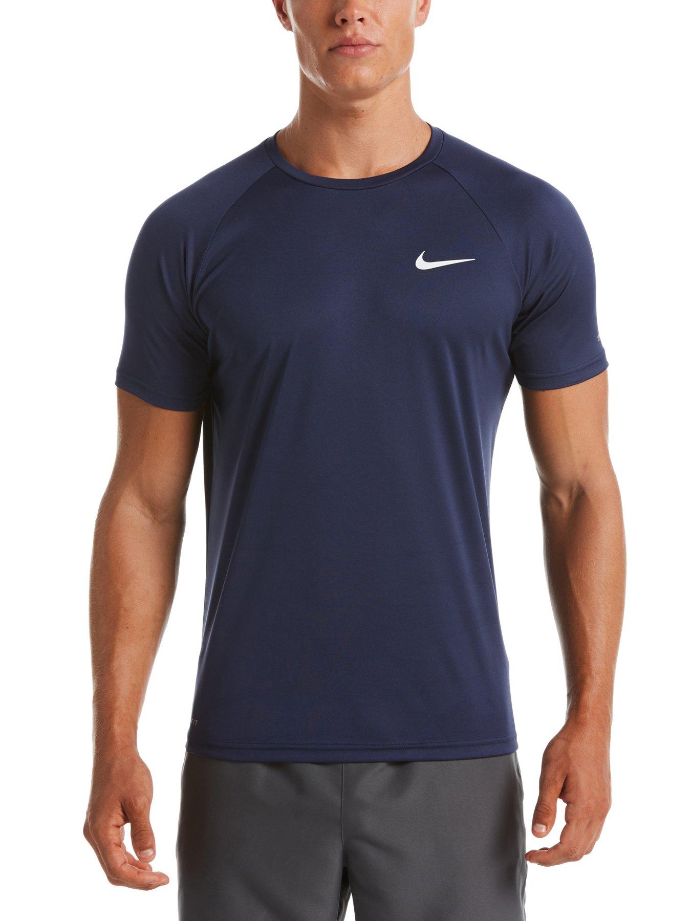 Image 1 of 3 of Nike Mens Short Sleeve Hydroguard T Shirt - Navy