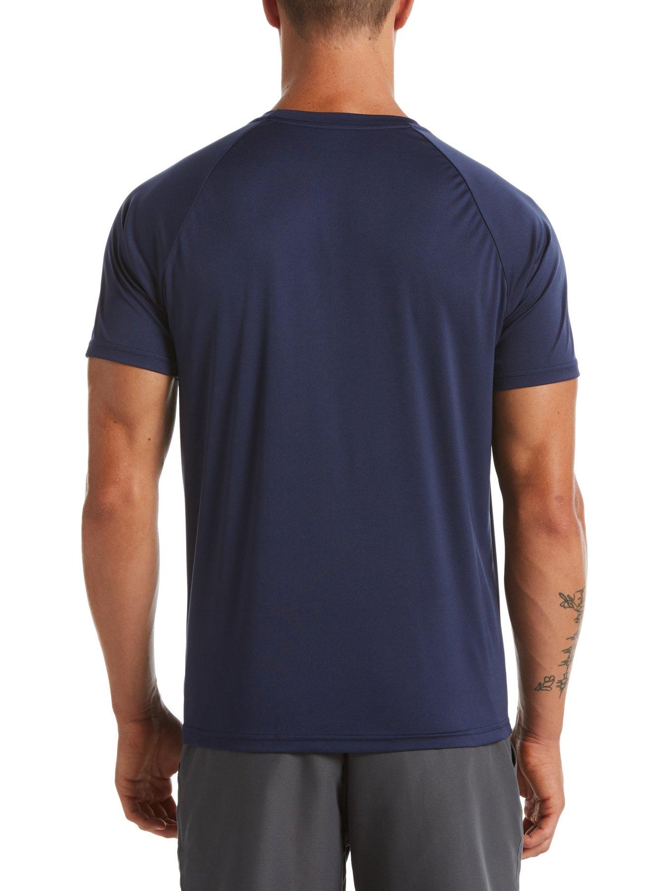 Image 2 of 3 of Nike Mens Short Sleeve Hydroguard T Shirt - Navy