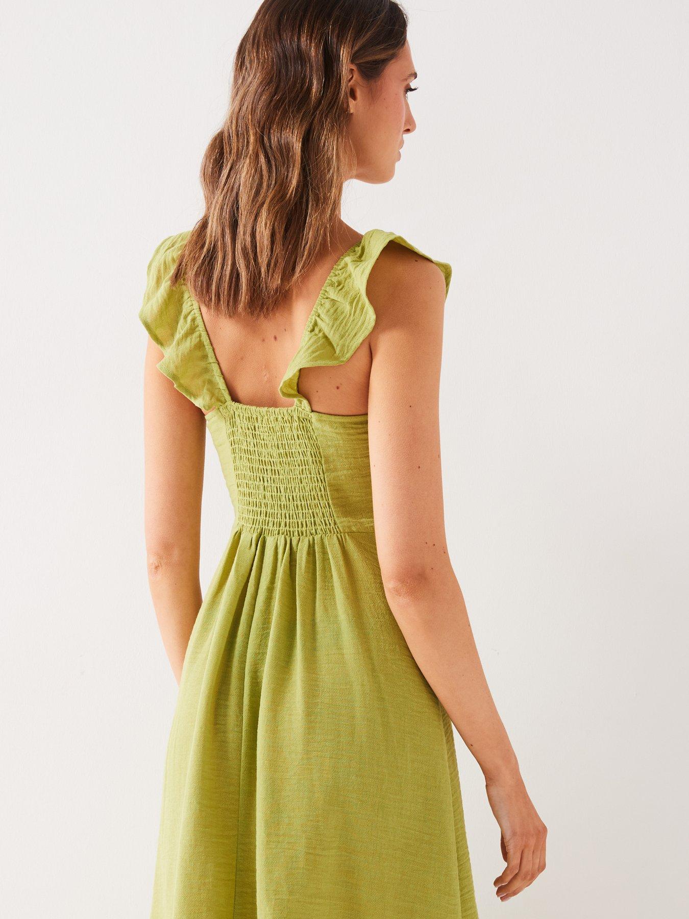 everyday-pfrill-sleeve-midaxi-dress-greenpdetail