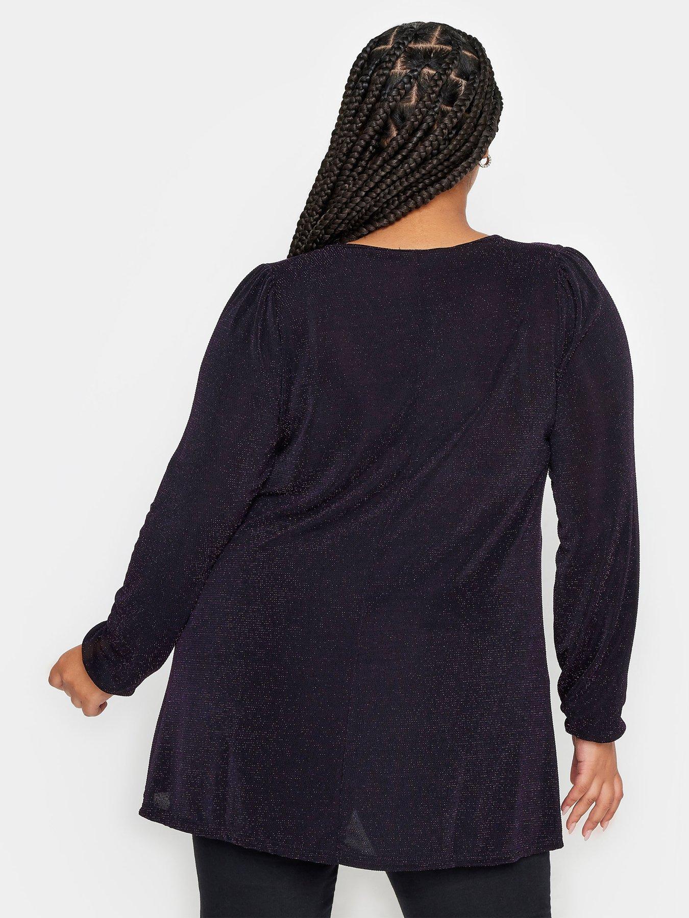 yours-yours-pleat-front-balloon-sleeve-purple-brillostillFront