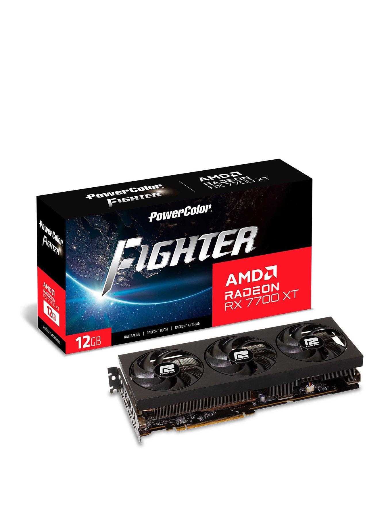 Image 1 of 4 of PowerColor RX 7700 XT 12GB FIGHTER OC Graphics Card