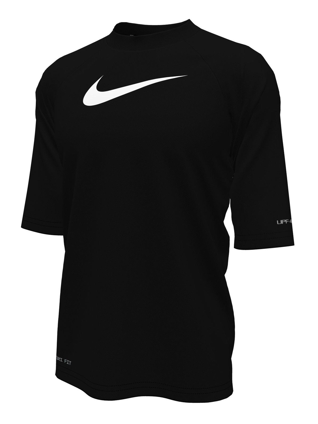 nike-solid-boys-hydro-short-sleeve-hydroguard-black