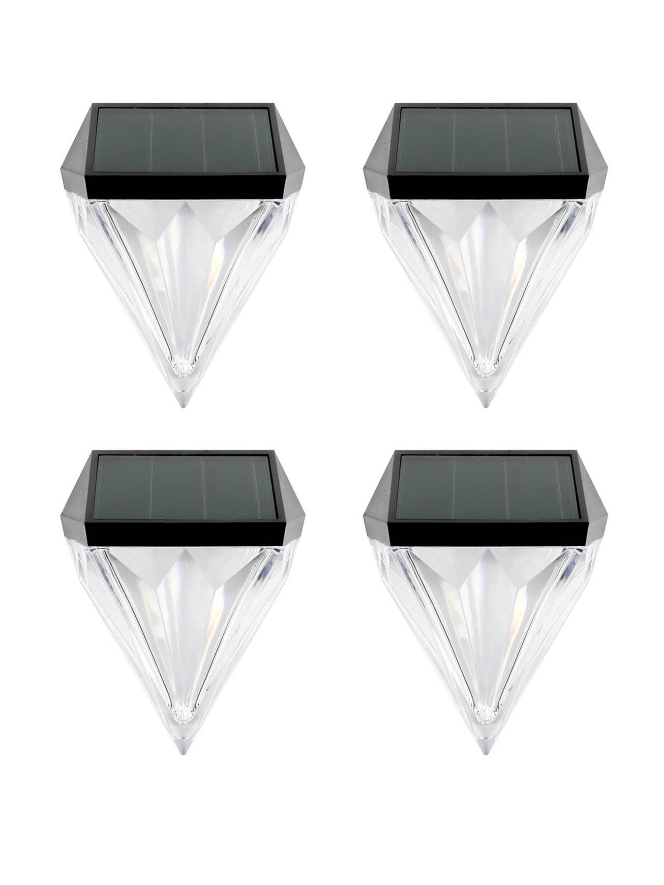 Image 2 of 5 of Streetwize Solar Diamond Fence Lights (Pack of 4)