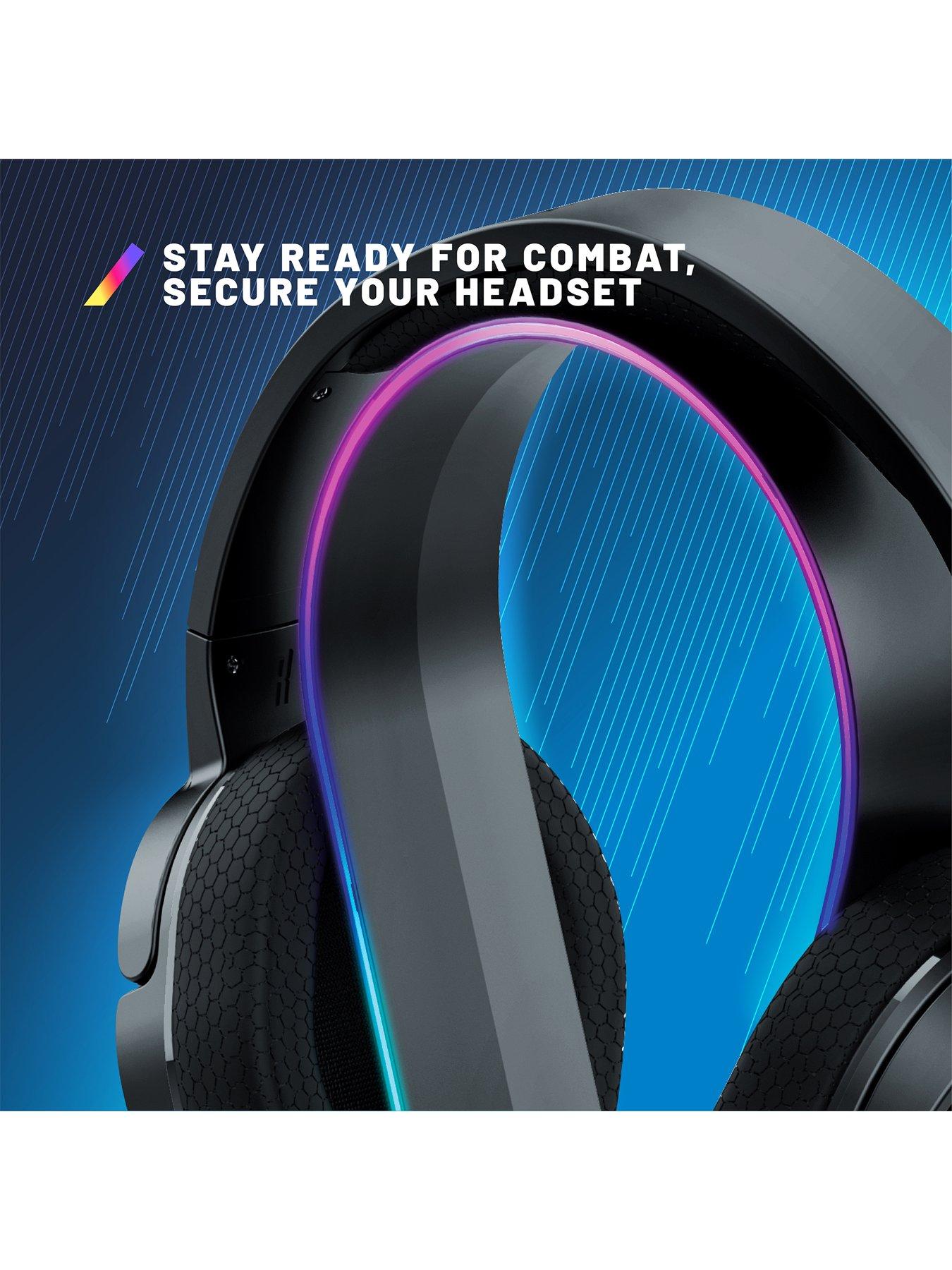 Image 4 of 6 of Stealth LED Light Up Gaming Headset Stand with 2x USB ports