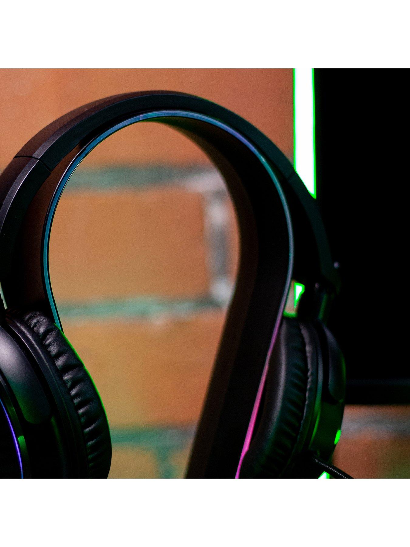 Image 6 of 6 of Stealth LED Light Up Gaming Headset Stand with 2x USB ports