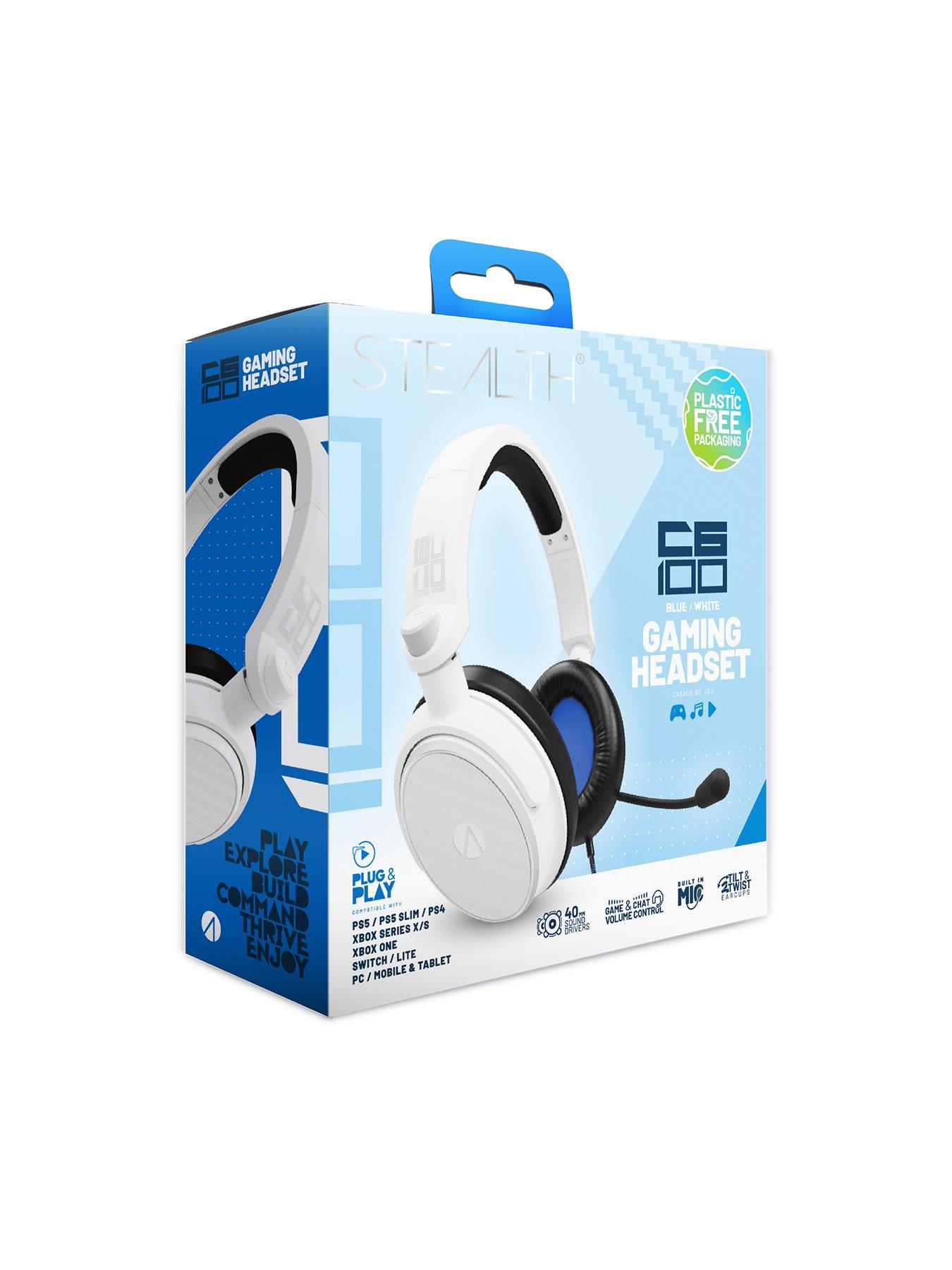 Image 2 of 7 of Stealth Gaming Headset for XBOX, PS4/PS5, Switch, PC - White &amp; Blue