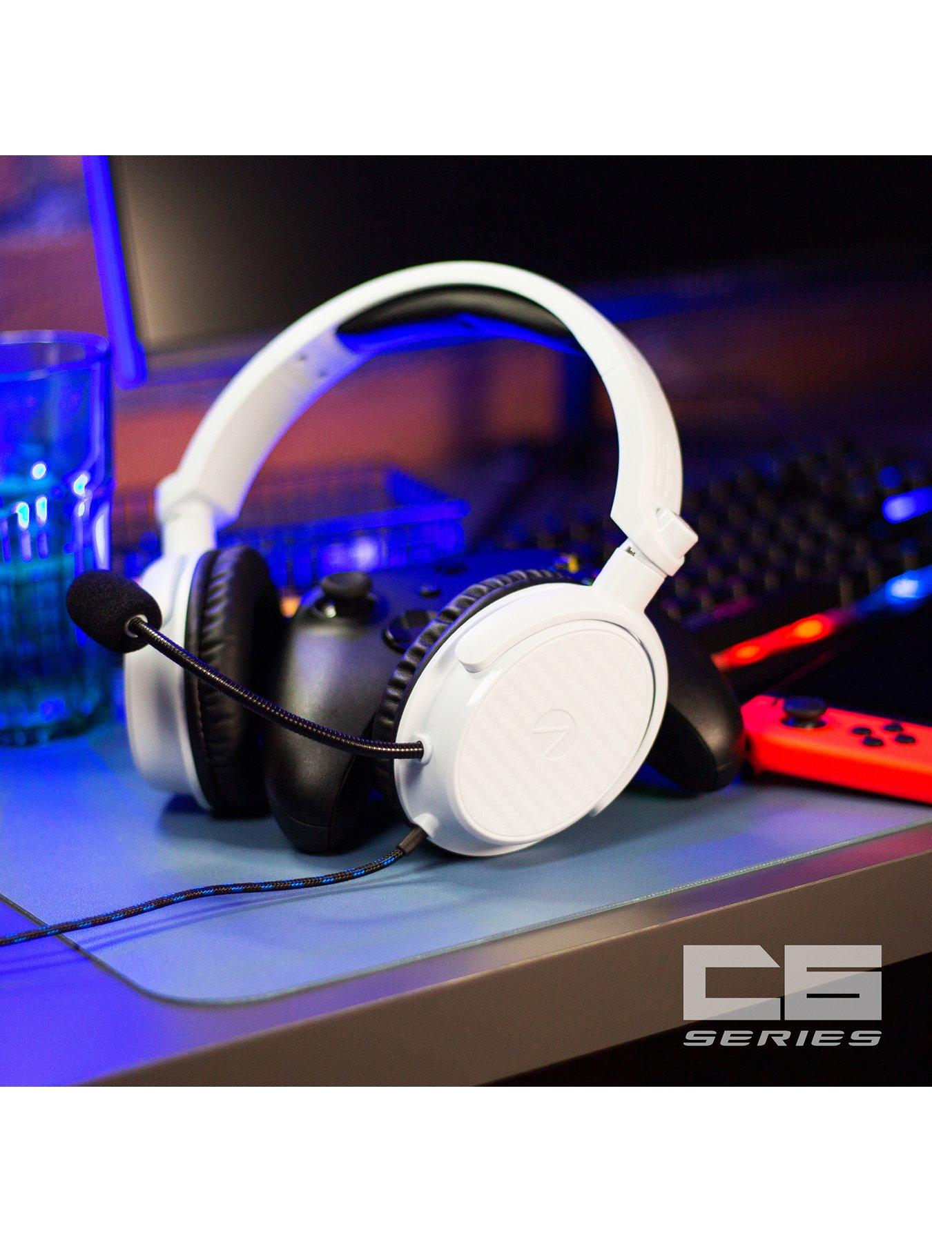 Image 7 of 7 of Stealth Gaming Headset for XBOX, PS4/PS5, Switch, PC - White &amp; Blue