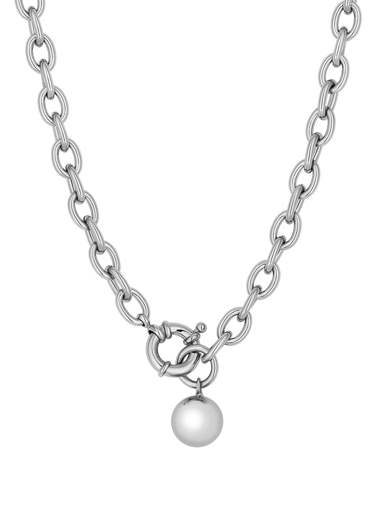 jon-richard-silver-plated-polished-ball-necklacefront