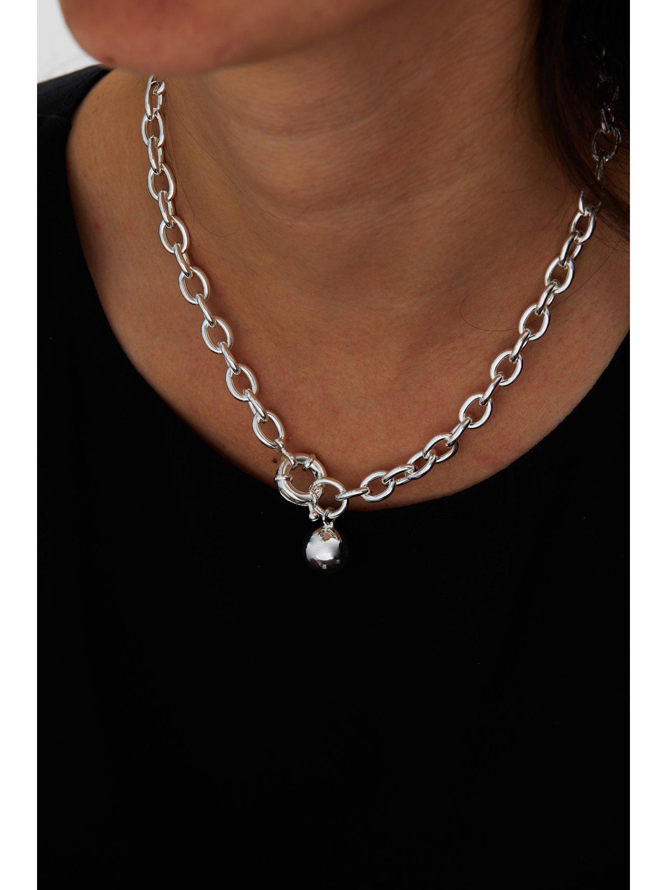 jon-richard-silver-plated-polished-ball-necklacestillFront