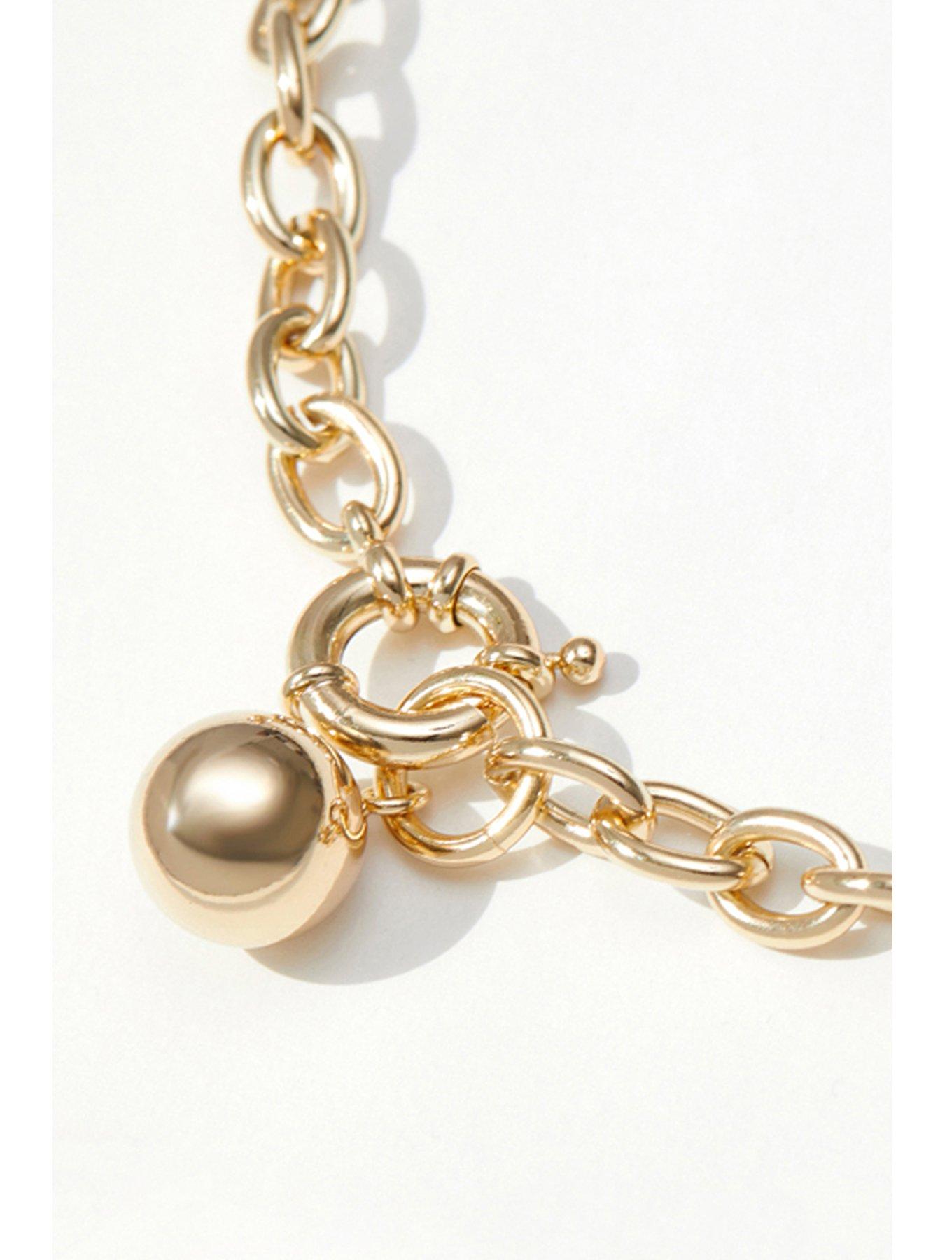 jon-richard-gold-plated-polished-ball-necklaceback