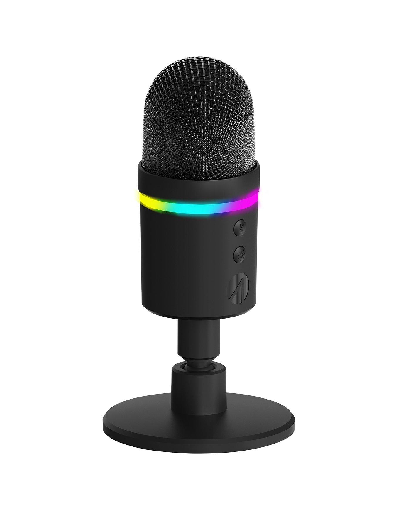 Image 1 of 7 of Stealth Light Up LED USB Streaming Mic - Black
