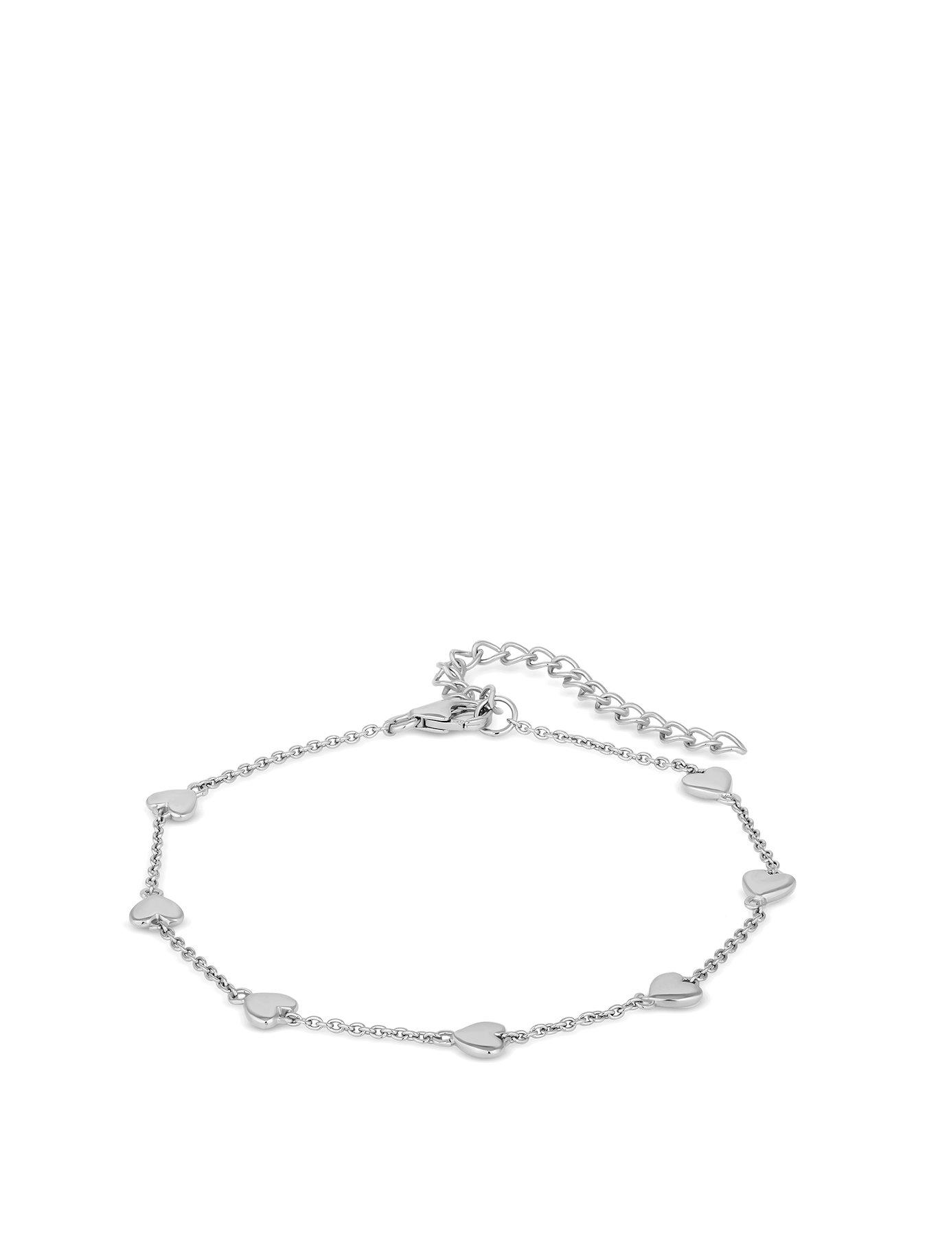 simply-silver-sterling-silver-925-polished-heart-station-braceletfront