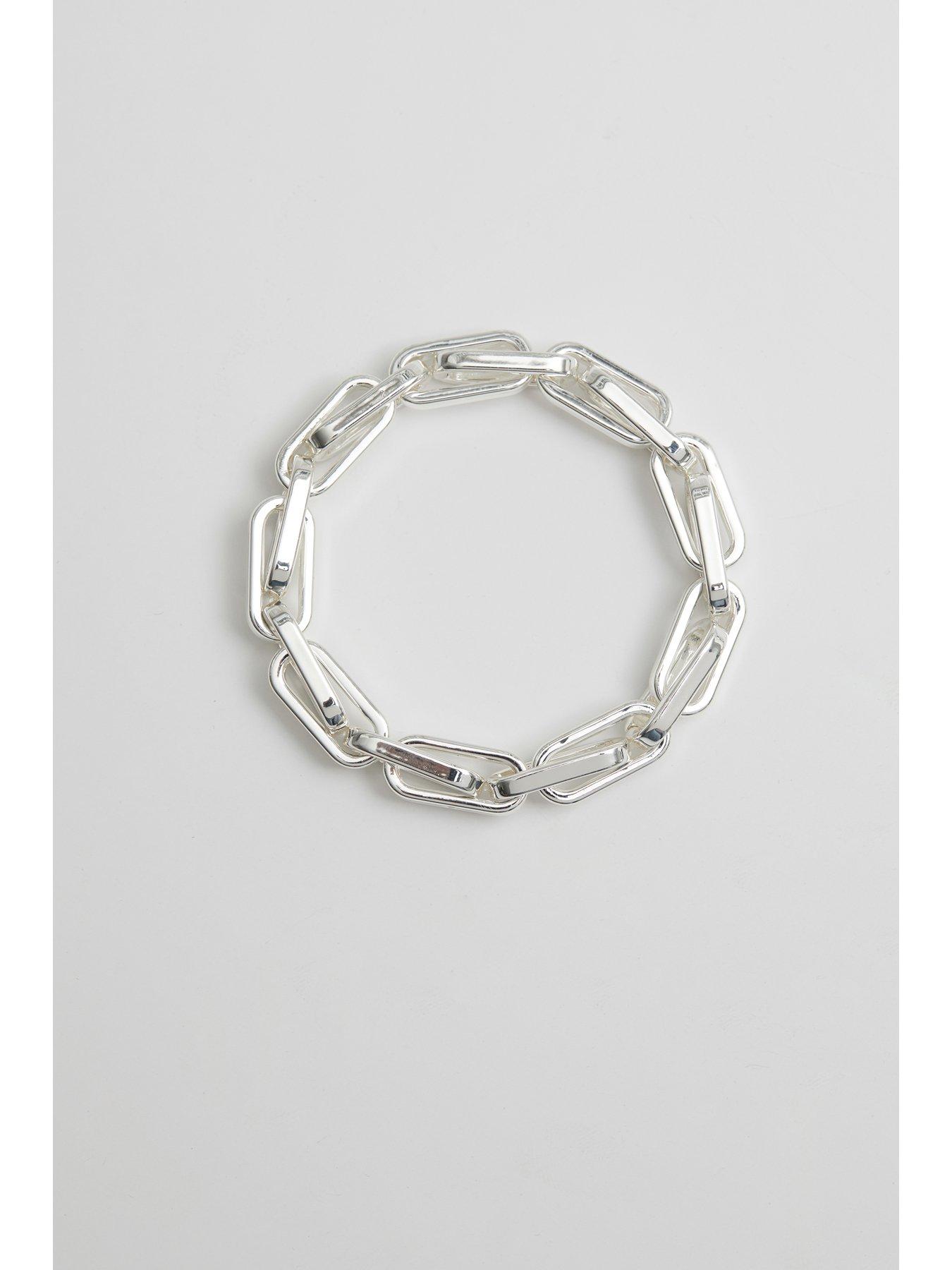 jon-richard-silver-plated-chain-stretch-braceletstillFront