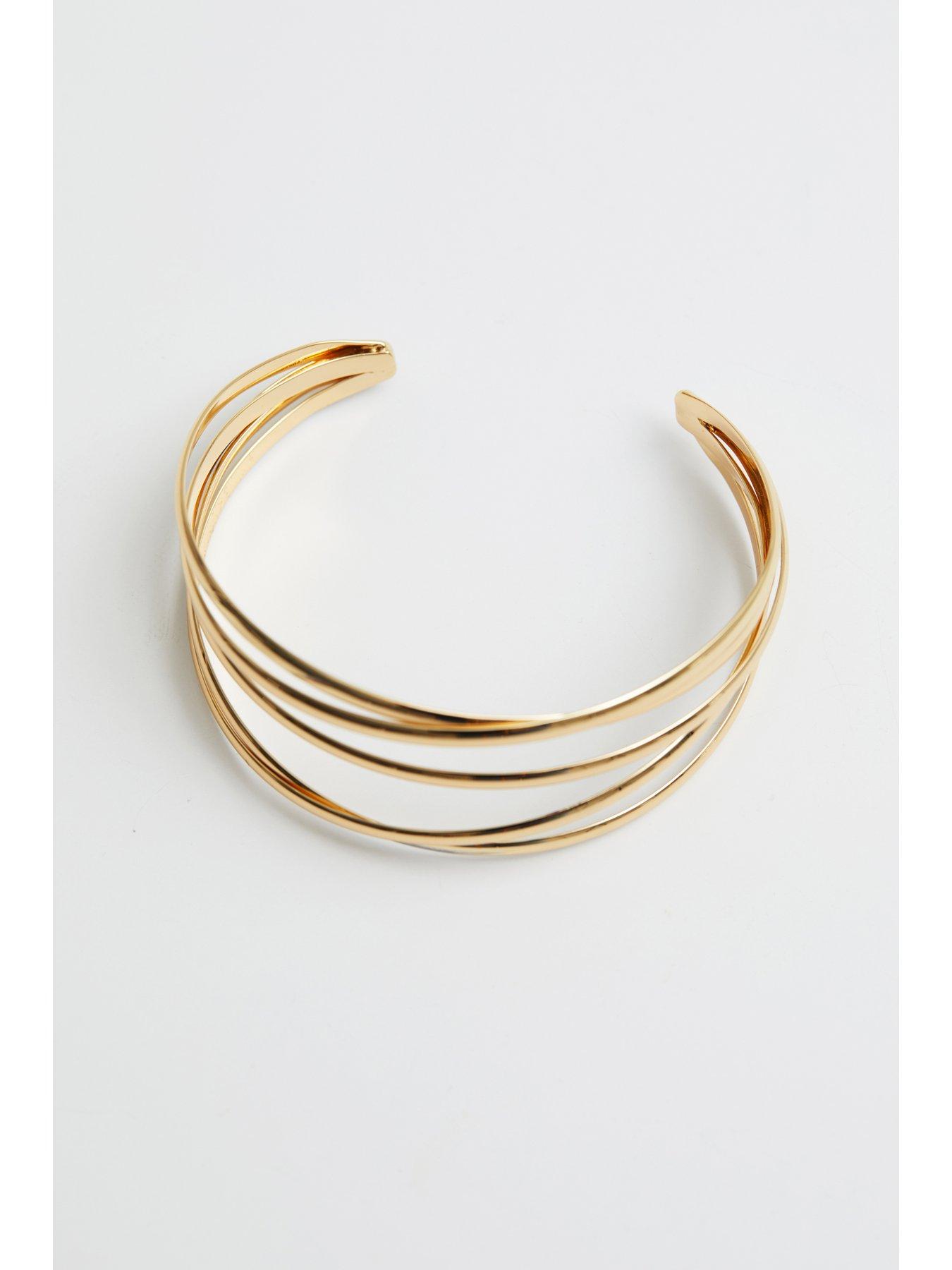 jon-richard-gold-plated-polished-weave-cuff-bangle-braceletstillFront