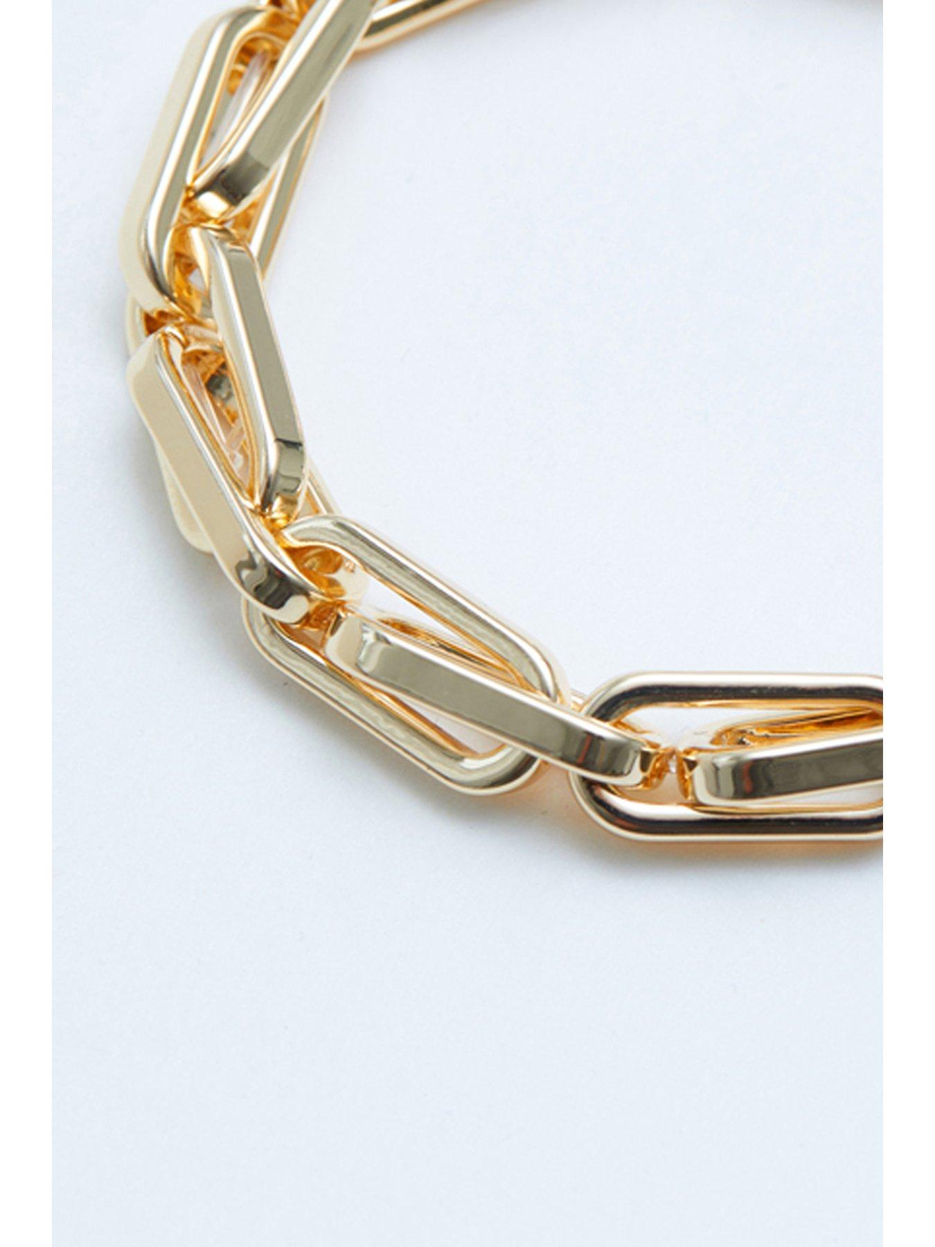 jon-richard-gold-plated-polished-chain-stretch-braceletback