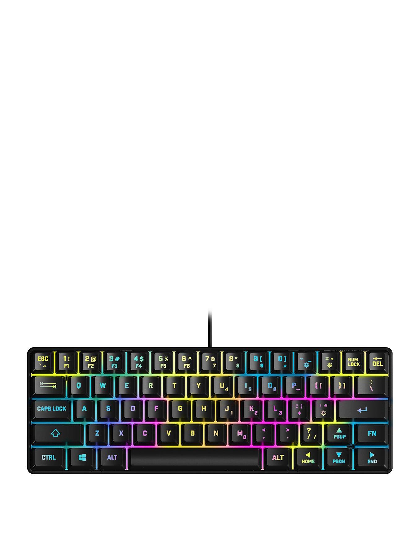 Stealth LED Light Up Mini Gaming Keyboard - Black