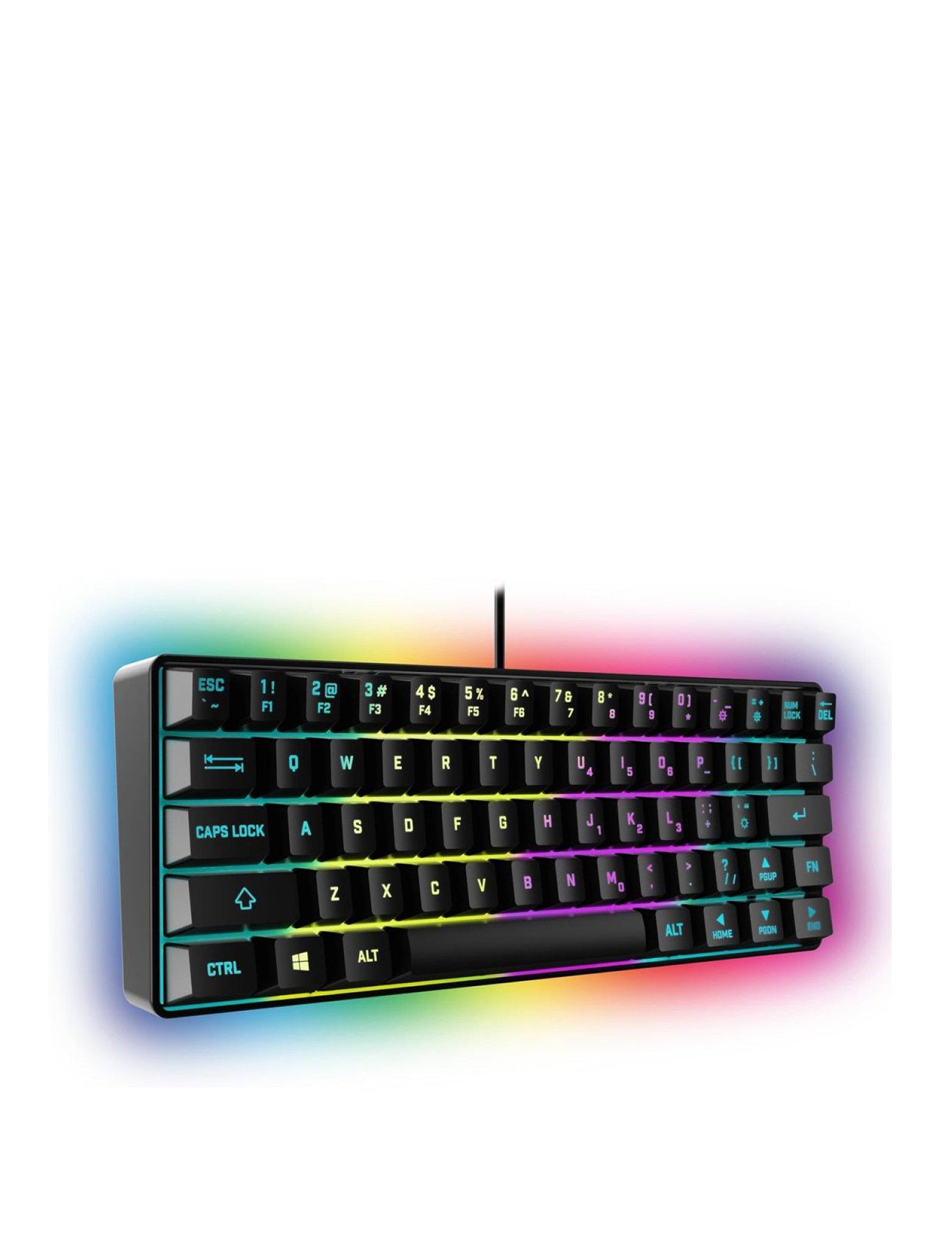 Image 1 of 3 of Stealth LED Light Up Mini Gaming Keyboard - Black