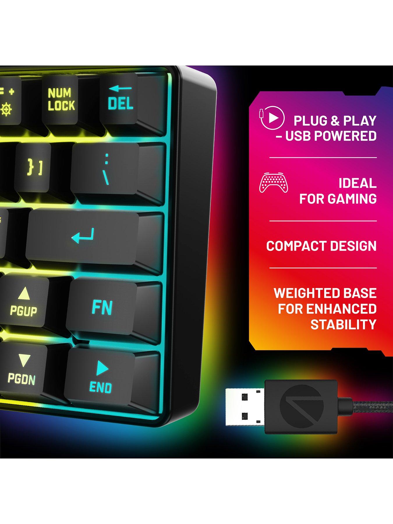 Stealth LED Light Up Mini Gaming Keyboard - Black | Very Ireland