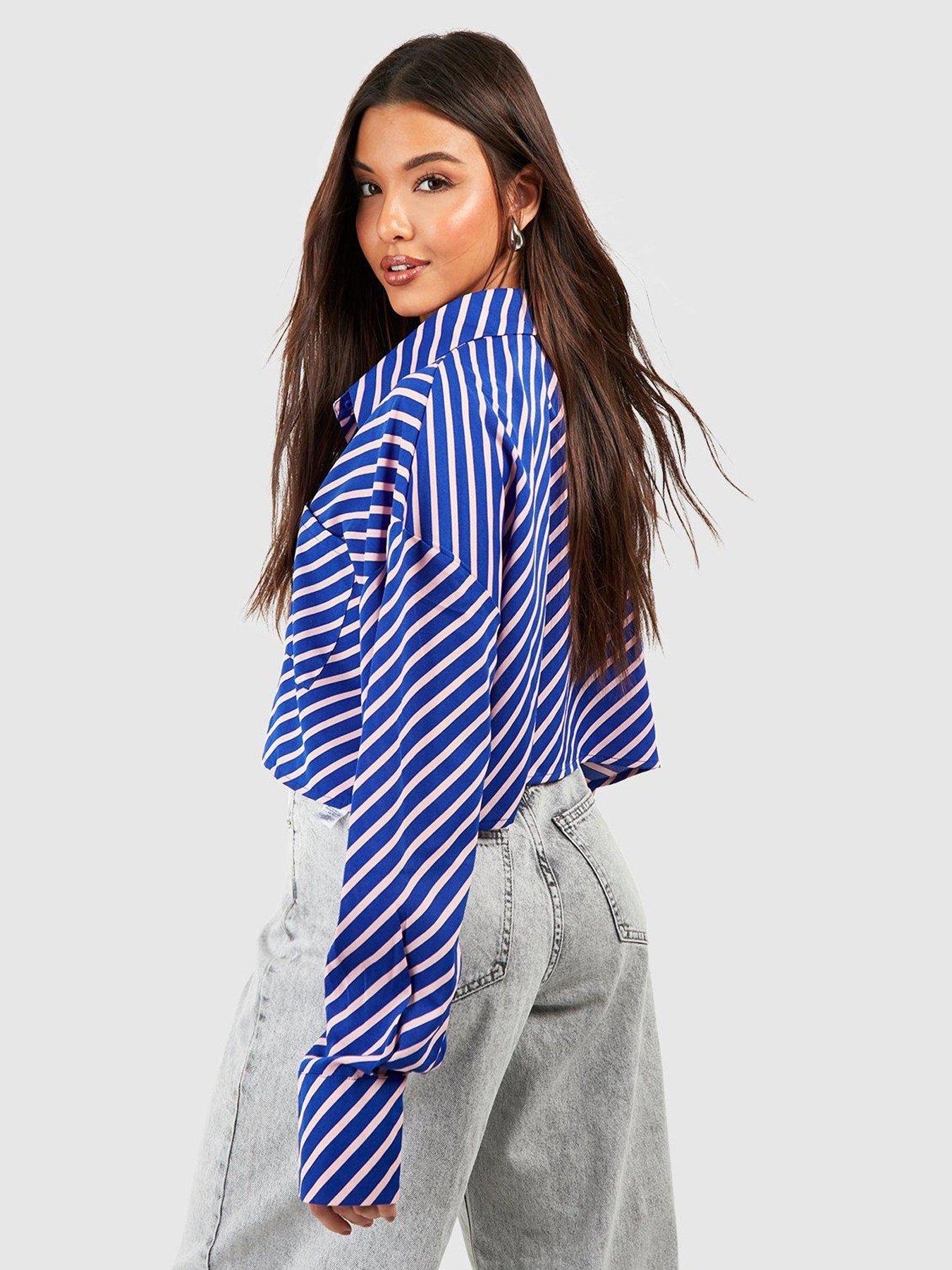 boohoo-satin-stripe-shirt-navystillFront